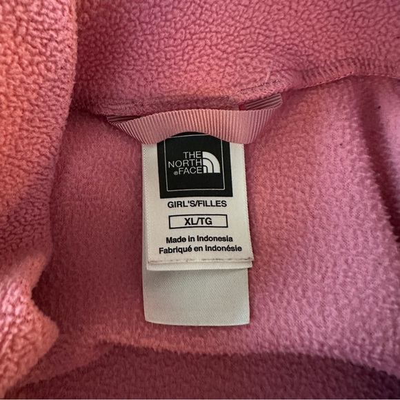 The North Face Girls XL Pink Quarter Zip Fleece Pullover Sweater - Picture 5 of 7